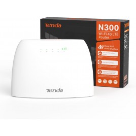 ROUTER Tenda 4G03 4G LTE Cat4 Wireless N300Mbps, Router WiFi con SIM, Porta LAN/WAN, Nessuna Configurazione, Modem 4G SIM, Plug
