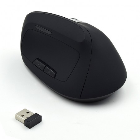 Mouse Verticale Ottico Ergonomico  Sensor: High precision sensor 800-1200-1600 ( 3 levels )Wireless 2.4GHz USB Nano-receiver- B